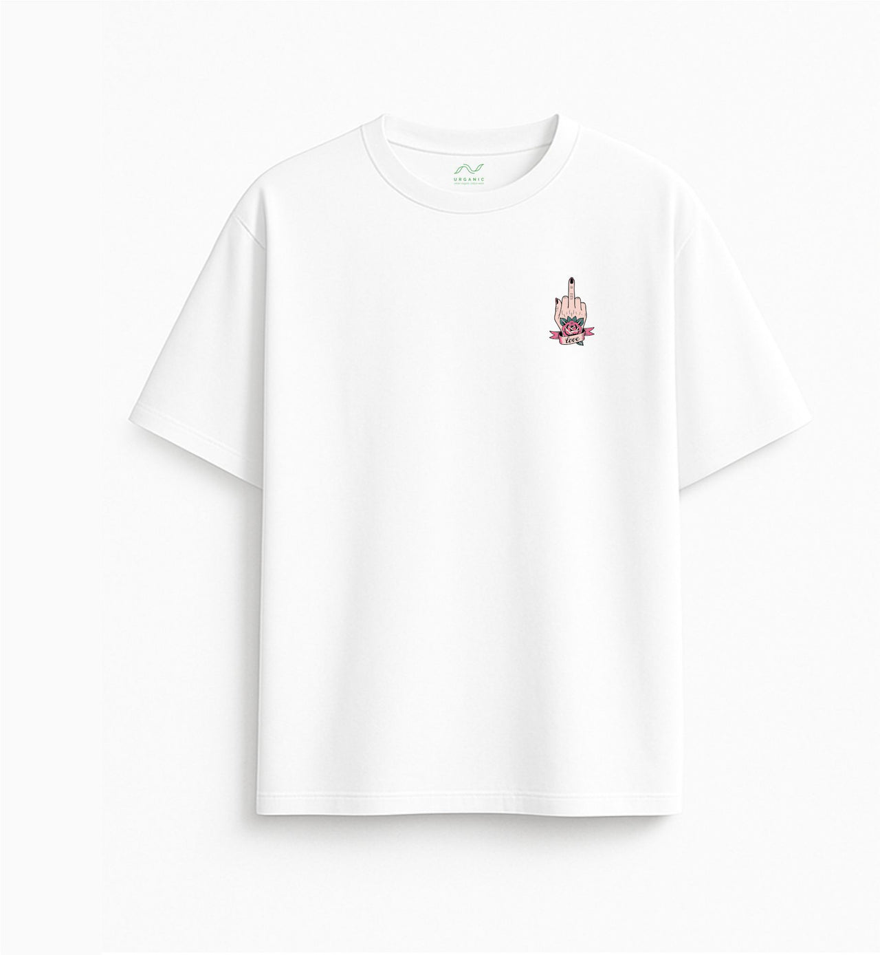 BALTI OVERSIZED MARŠKINĖLIAI "NE ŠIANDIEN"