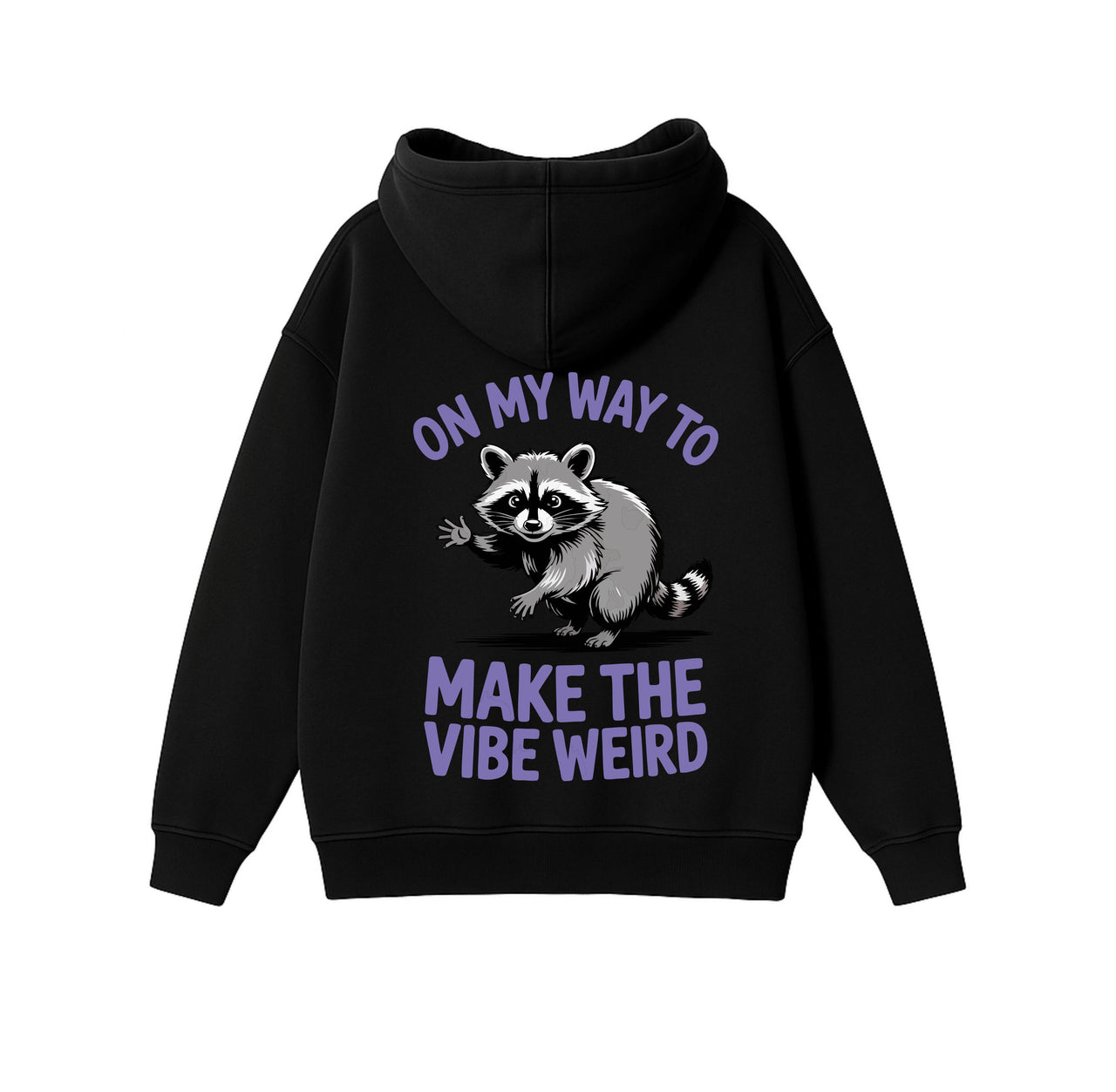 JUODAS OVERSIZED STOROS MEDŽIAGOS DŽEMPERIS "ON MY WAY"