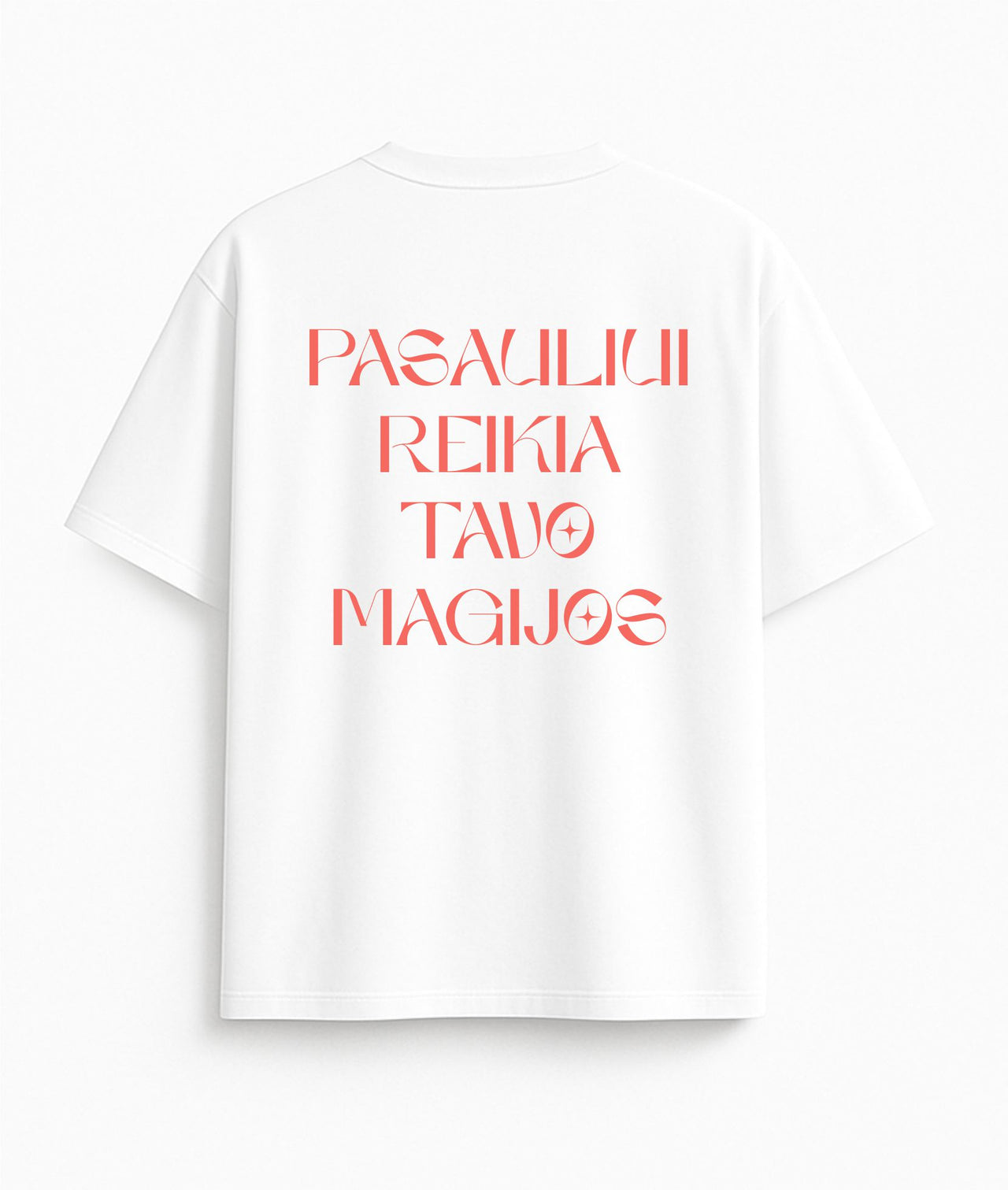 BALTI OVERSIZED MARŠKINĖLIAI "MAGIJA"