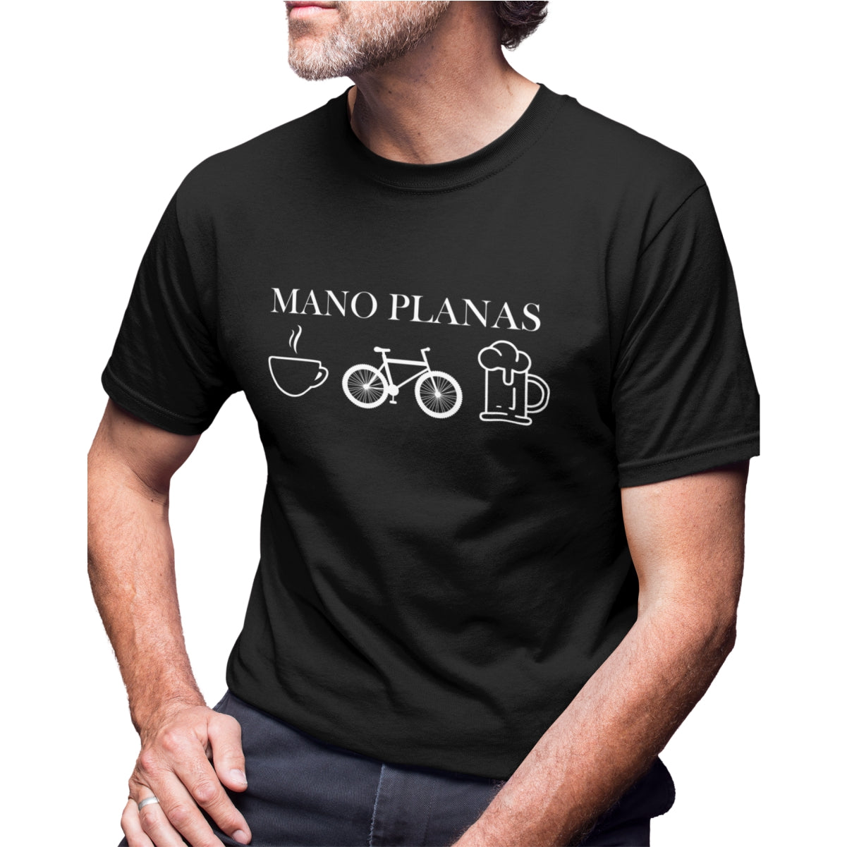 Juodi UNISEX marškinėliai "Mano planas“