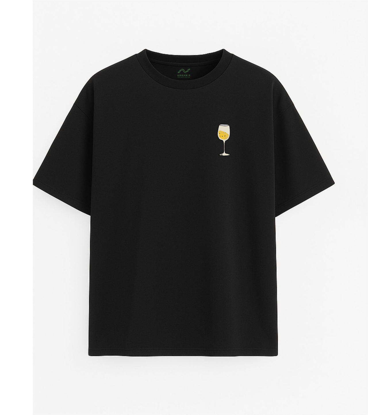 JUODI OVERSIZED MARŠKINĖLIAI "ČIN ČIN"