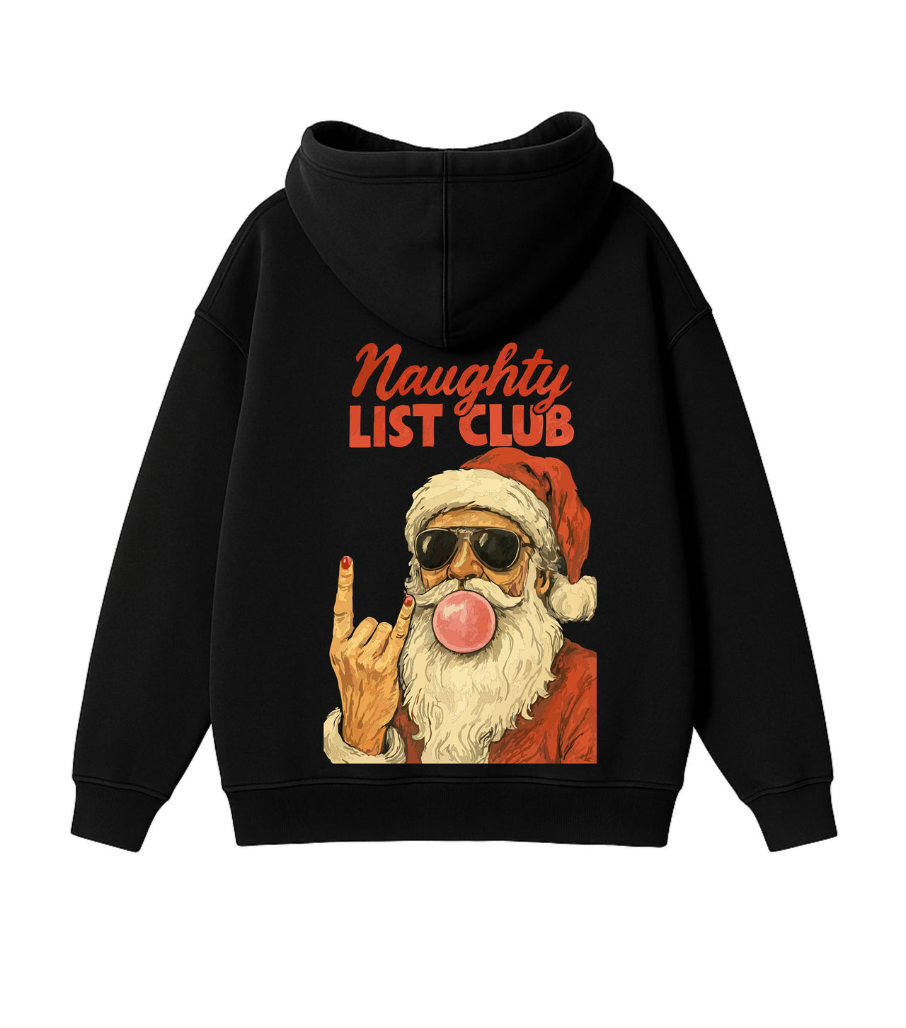 JUODAS OVERSIZED STOROS MEDŽIAGOS DŽEMPERIS "NENAUDĖLIŲ KALĖDOS"