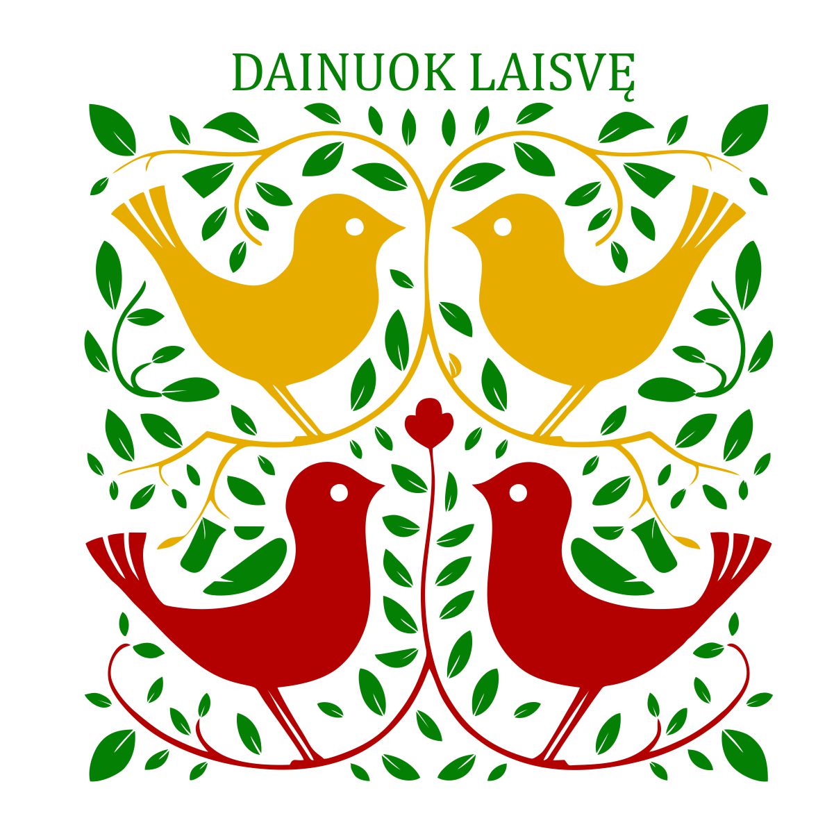 Balti unisex marškinėliai "Dainuok, laisve"