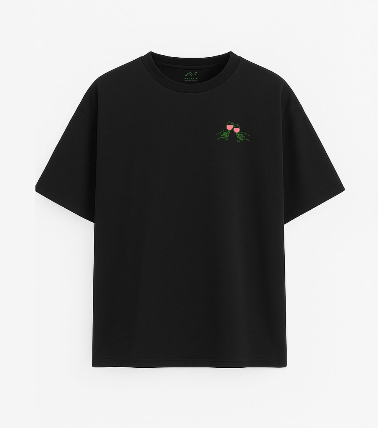 JUODI OVERSIZED MARŠKINĖLIAI "SKAMBA KAIP RYTOJAUS PROBLEMA"