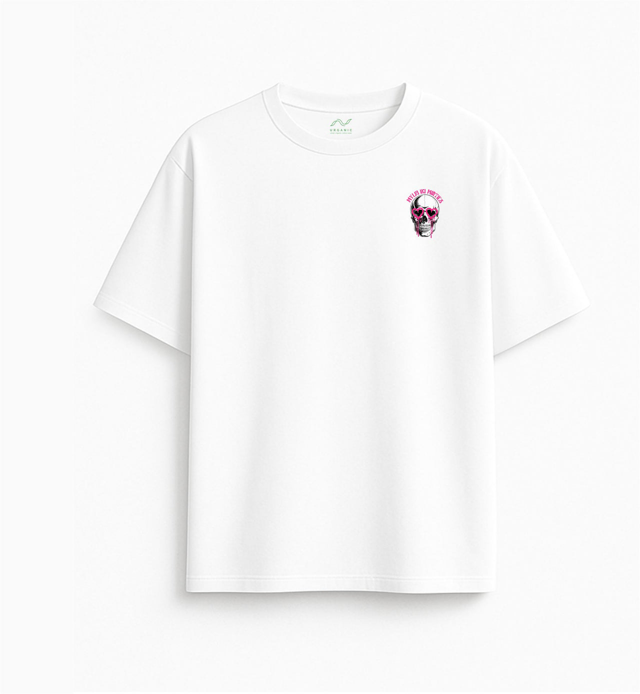 BALTI OVERSIZED MARŠKINĖLIAI "MYLIU IKI MIRTIES"