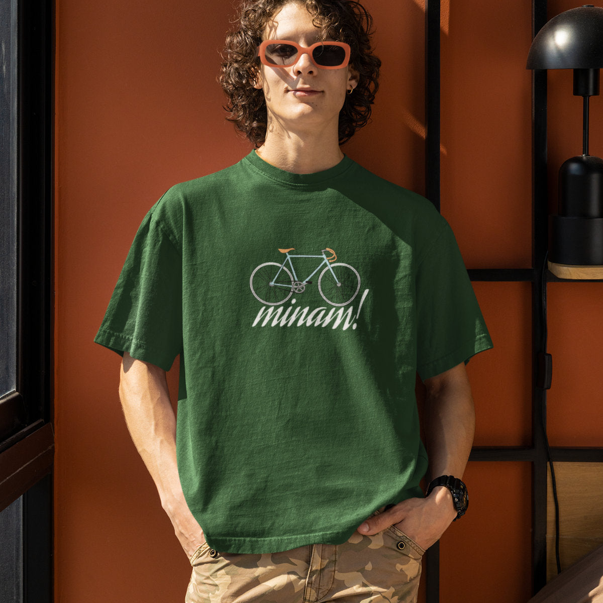 Tamsiai žali UNISEX marškinėliai "Minam“