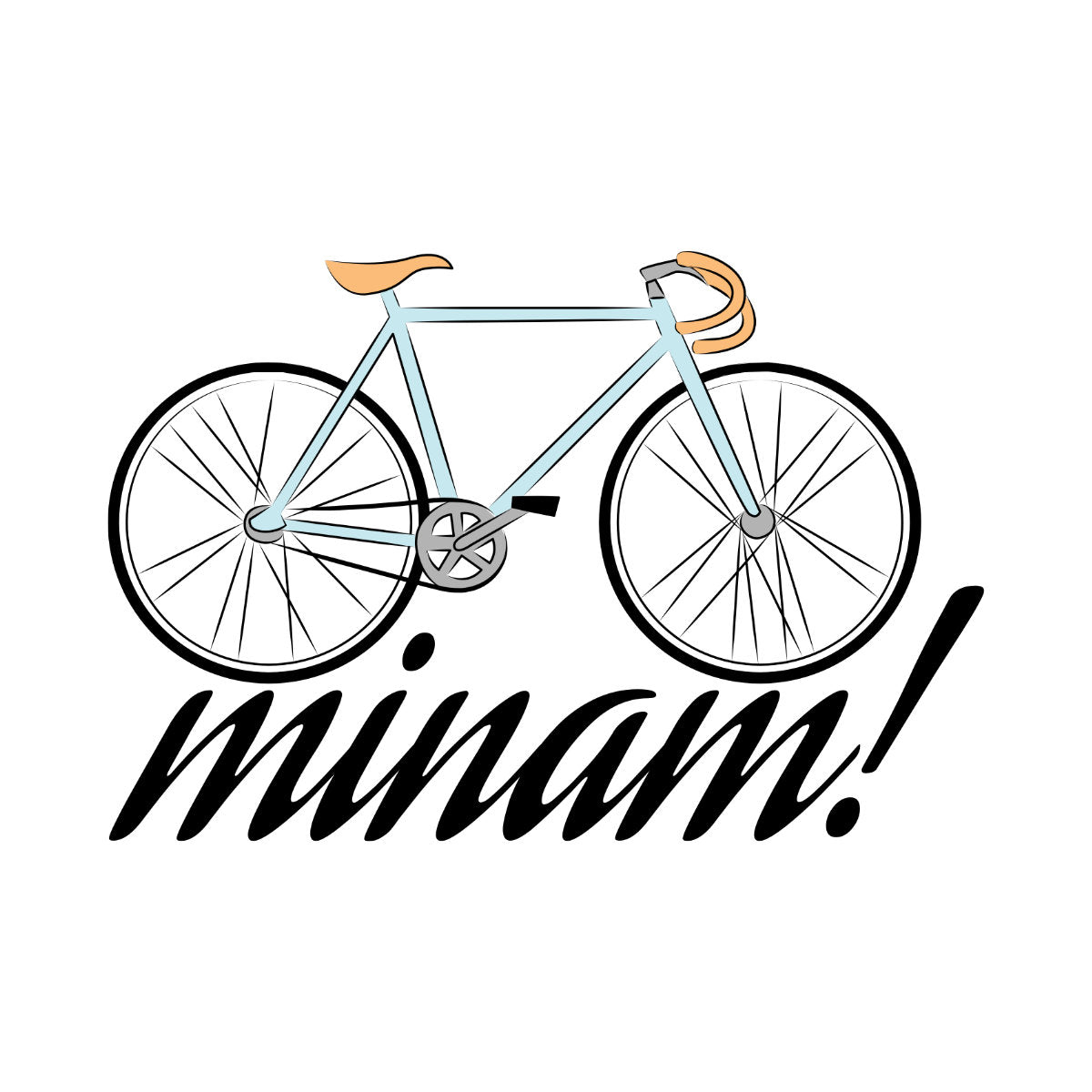Balti UNISEX marškinėliai "Minam“