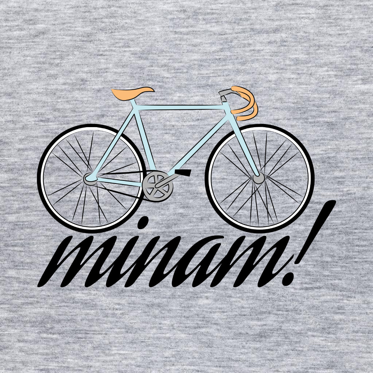 Pilki melanžiniai UNISEX marškinėliai "Minam“